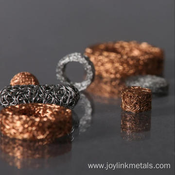 Compressed knitted wire mesh